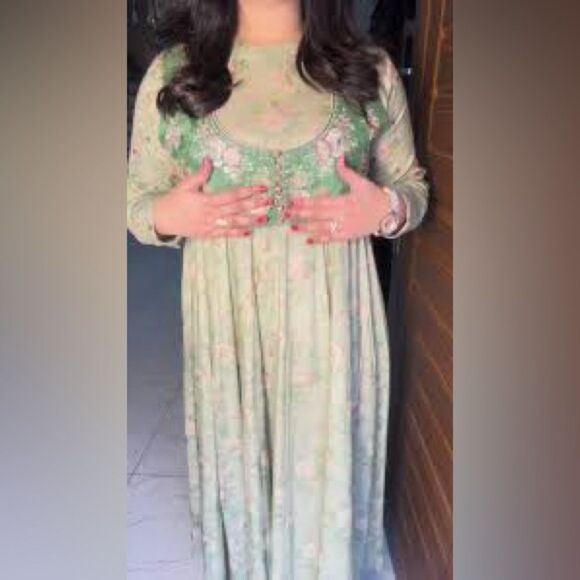 ETHNC Dresses & Skirts - ETHNIC PAKISTANI Women’s Long Floral Maxi Dress